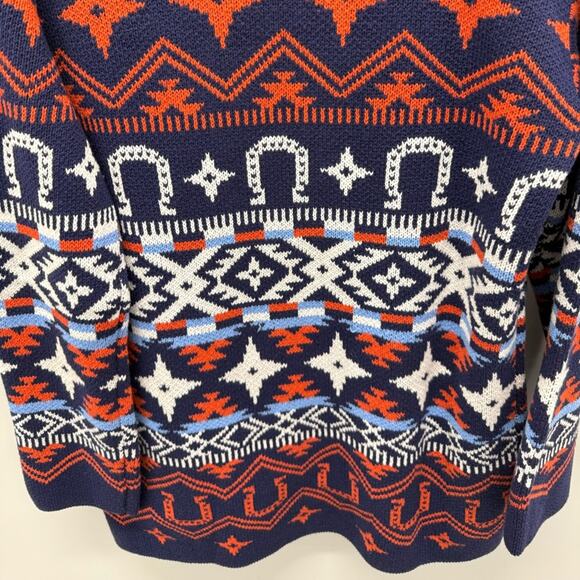 🆕Lucky Brand Draped Open Long Cardigan Aztec Print SZ S NWT! - Picture 5 of 6
